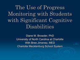 The Use of Progress Monitoring with Students with