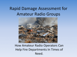 Rapid Damage Assessment for Amateur Radio Groups