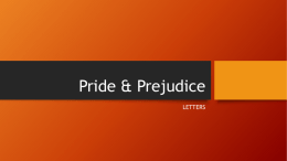 Pride & Prejudice - Bishops Conservatory Secondary School