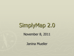 SimplyMap 2.0 - University of Toronto