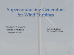 Superconducting Generators for Wind Turbines