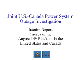 U.S.-Canada Power System Outage Task Force Blackout
