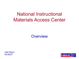 National Instructional Materials Access Center