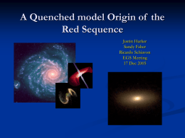 Quenched models as Progenitors of Red Sequence Galaxies