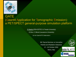 GATE (Geant4 Application for Tomographic Emission): a PET