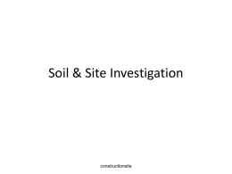 Soil & Site Investigation