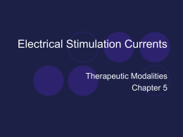 Principles of Electrical Currents - Lectures