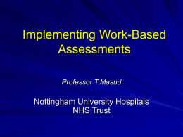 Implementing Work-Based Assessments