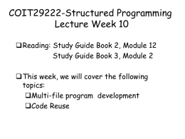 COIT29222-Programming Principles Lecture Week 10