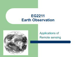EG3125 Remote sensing of the environment