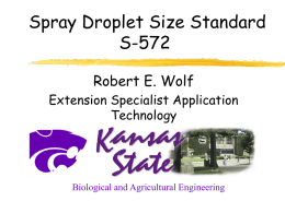 Spray Droplet Size Standard - Pesticide Safety Education