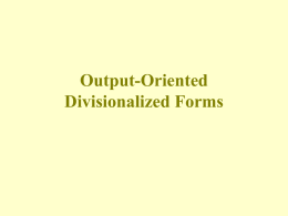CLASSICAL ORGANIZATION DESIGN