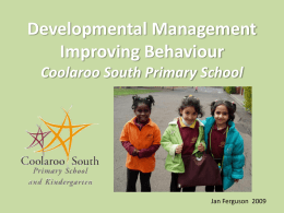 Developmental Management Coolaroo South Primary School