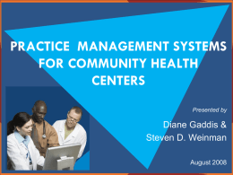 Practice Management Systems for CHCs
