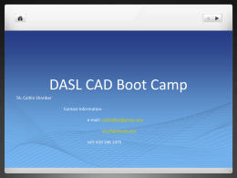 DASL CAD Boot Camp