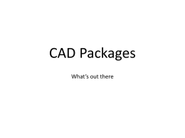 CAD Packages - University of Minnesota
