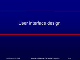 User interface design - Florida A&M University