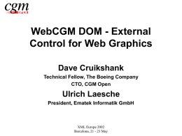 WebCGM DOM - External Control for Web Graphics