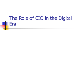 The Role of CIO in the Digital Era