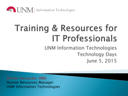 IT Training for IT Profesionals