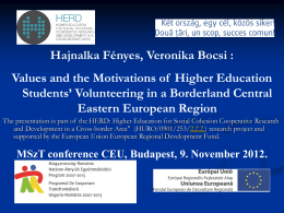 Higher Education for Social Cohesion (HERD) project