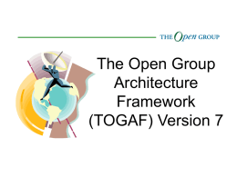 TOGAF - Leading the development of open, vendor