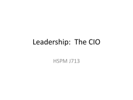 Leadership: The CIO