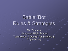 Battle ‘Bot Rules & Strategies