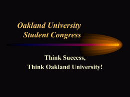 2002-2003 Oakland University Student Congress