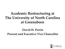 Process and Recommendations for Academic Restructuring