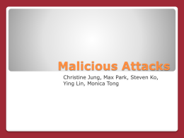 Malicious Attacks - Carnegie Mellon University