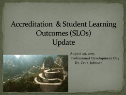 2013 Fall PDD - Accreditation & SLO PowerPoint