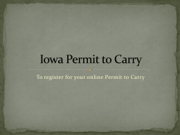 Iowa Permit to Carry