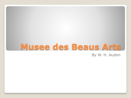 Musee des Beaus Arts - For Advanced Students of
