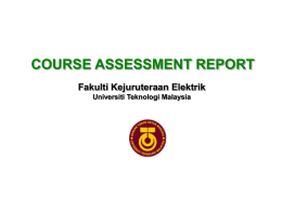 Course Assessment Report (CAR)