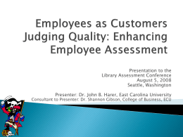 Employees as Customers Judging Quality: Enhancing Employee