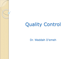 Quality Control - Med Study Group