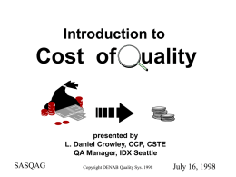 Cost of Quality Iceberg - QA Tips