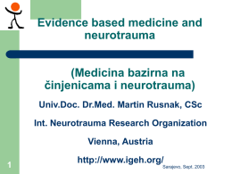 INTRODUCTION to EVIDENCE BASED MEDICINE