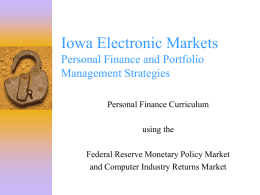The Iowa Electronic Markets Personal Finance, Stock Market