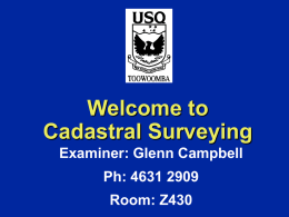 Cadastral Surveying Overview