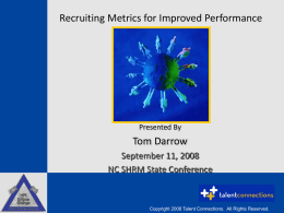 Recruiting Metrics for Improved Performance