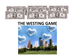 THE WESTING GAME