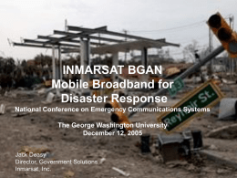 Inmarsat I-4 BGAN Introduction