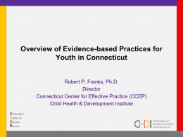 Overview of Evidence-based Practices for Youth in Connecticut