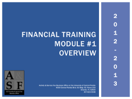 Welcome to A&SF Financial Training