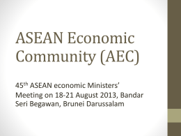ASEAN Economic Community (AEC)