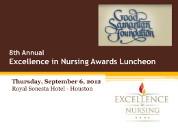 8th Annual Excellence in Nursing Awards Luncheon