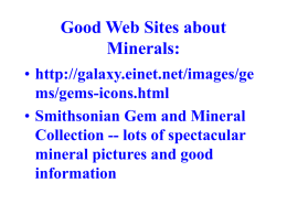 What is a Mineral? - Department of Geology