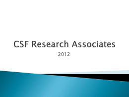 CSF Honorary Intern Programme